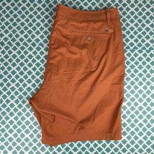 Tailor Vintage Flat Front Orange Golf Shorts‎ Size 38